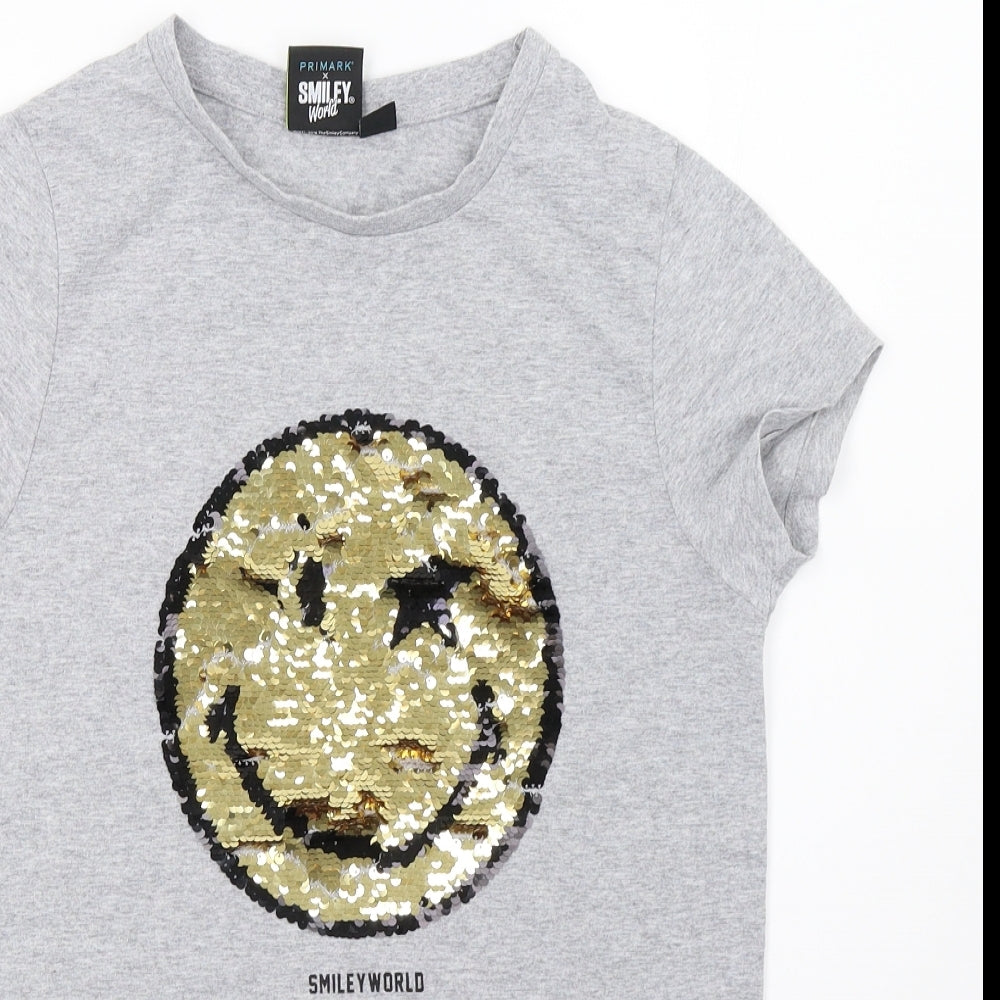 Primark Womens Grey   Basic T-Shirt Size 8