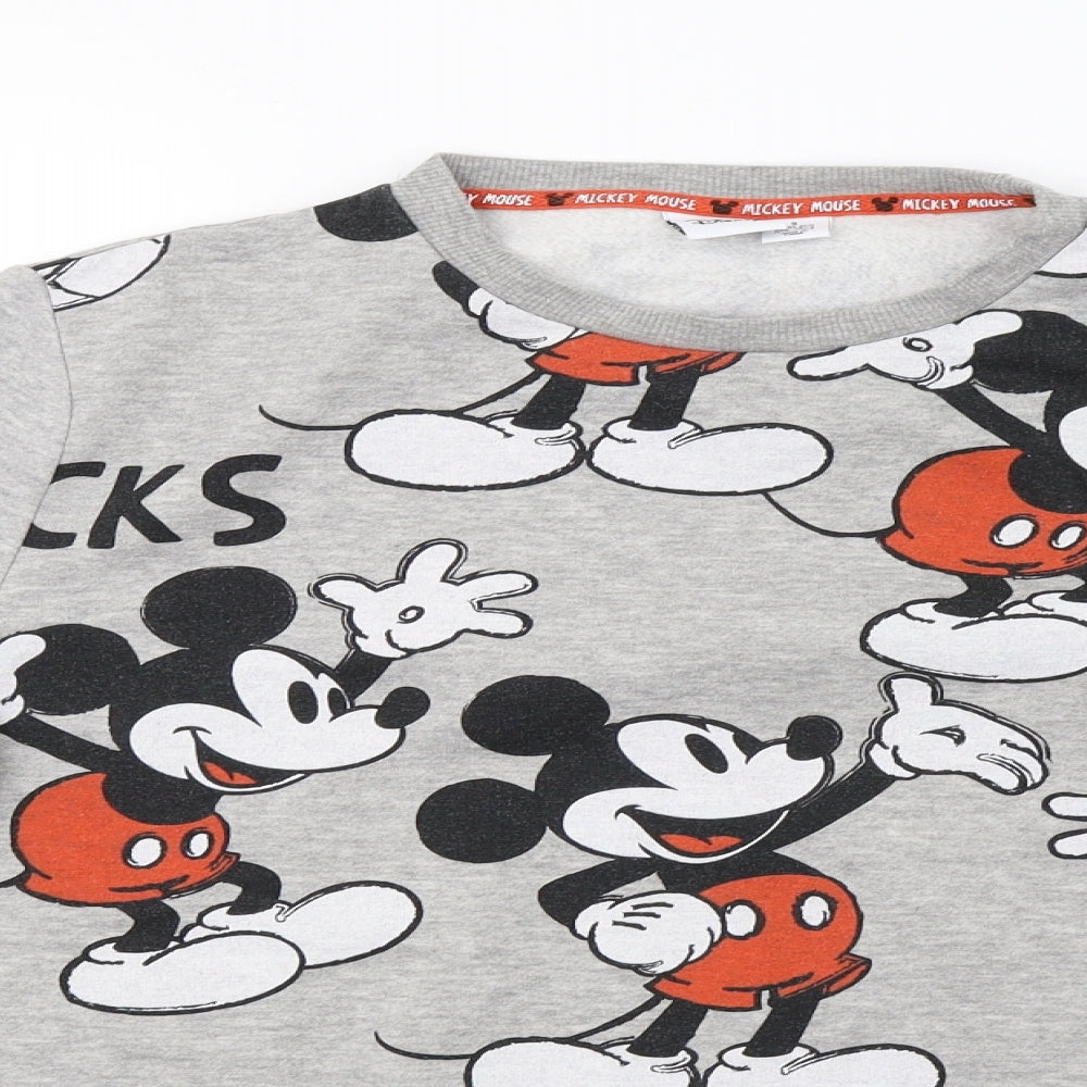 Primark Womens Grey Polka Dot  Pullover Sweatshirt Size 12