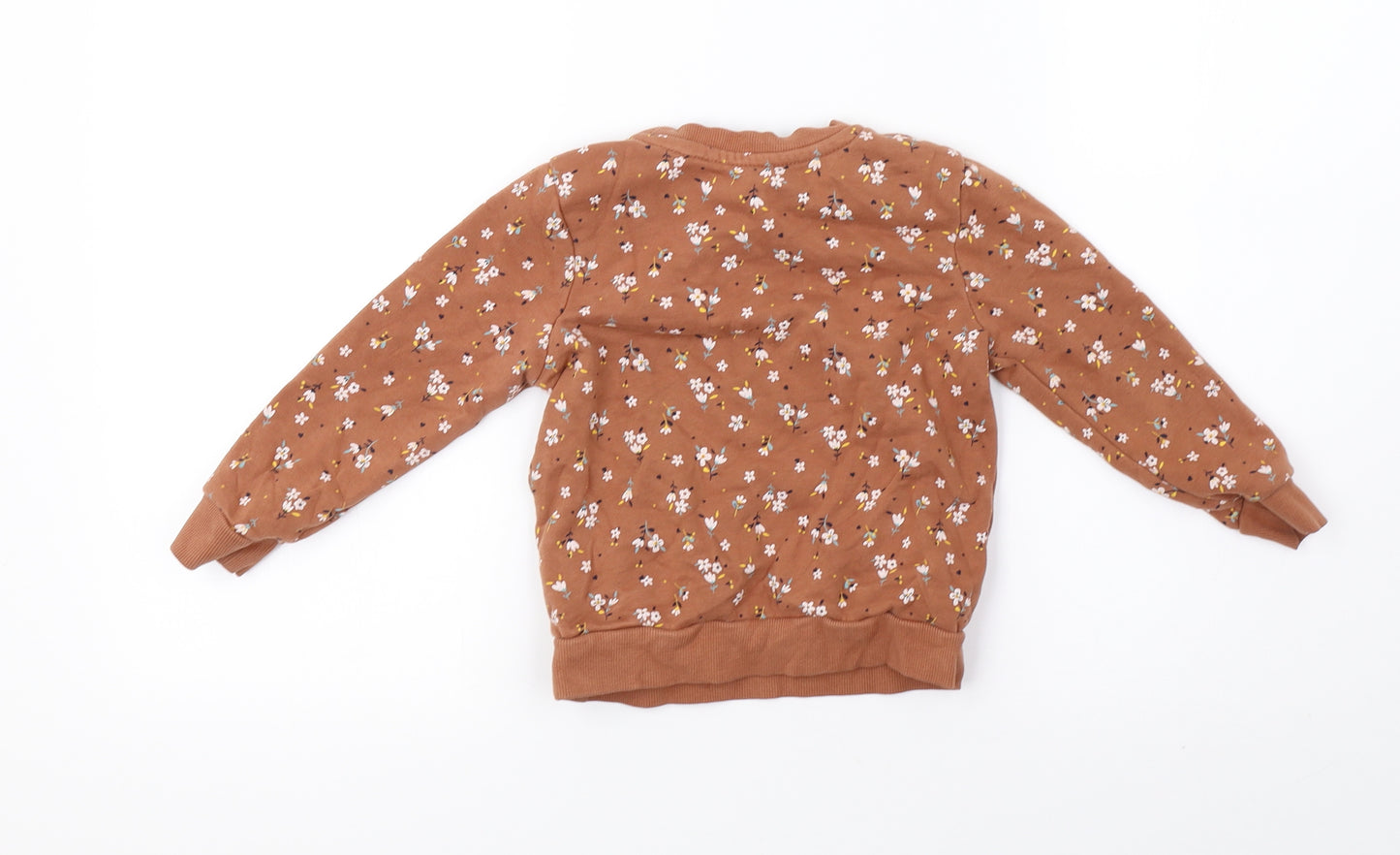 George Girls Brown Polka Dot  Pullover Sweatshirt Size 4-5 Years