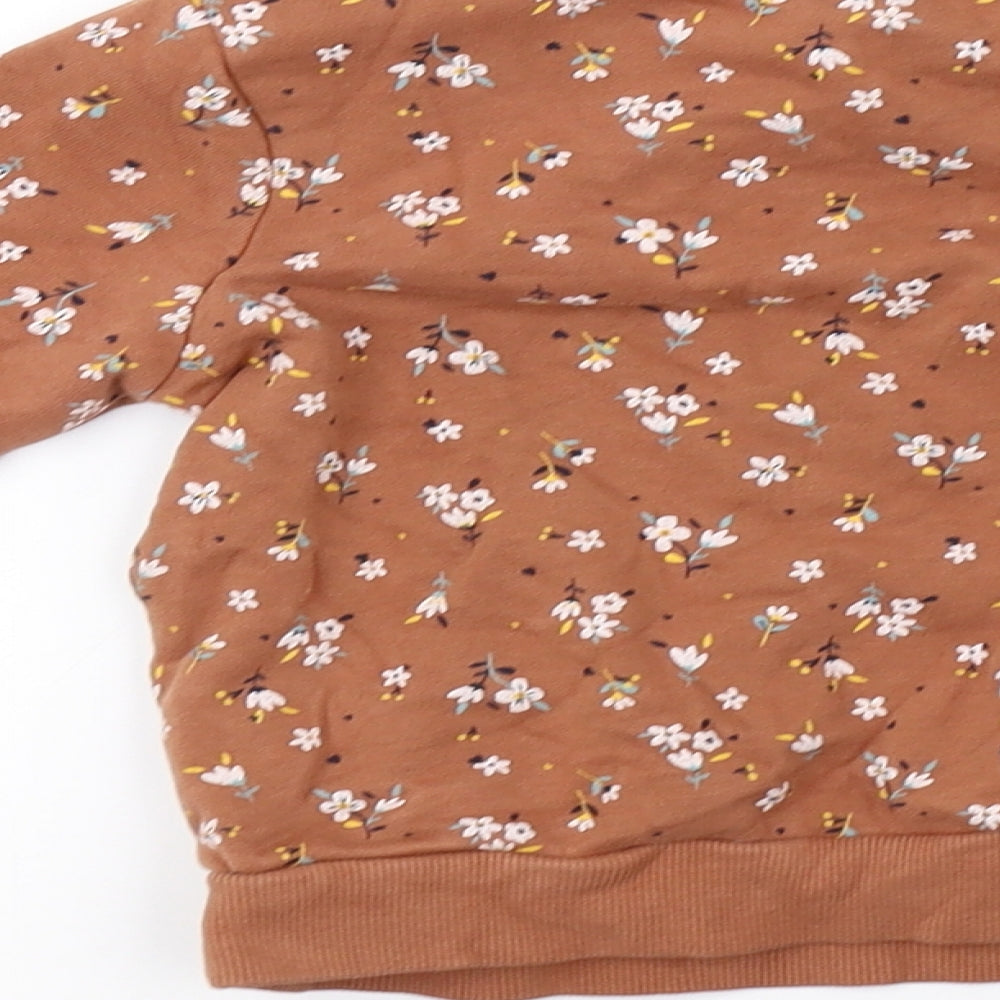 George Girls Brown Polka Dot  Pullover Sweatshirt Size 4-5 Years