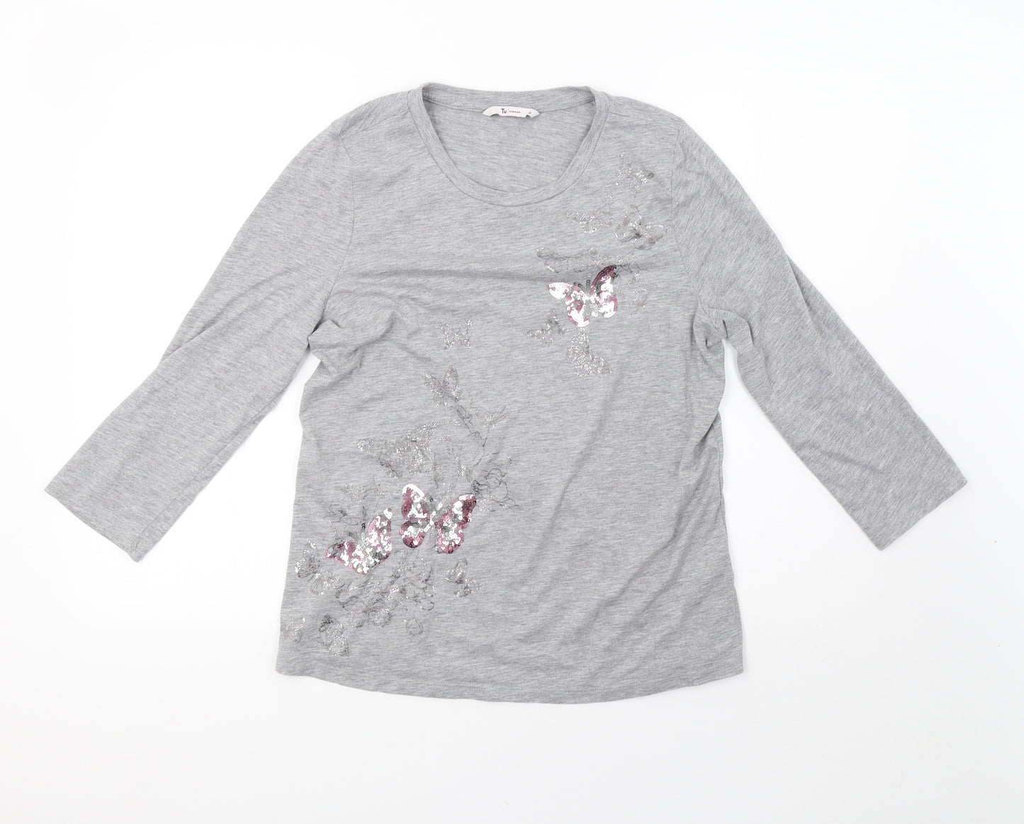 Sainsburys Womens Grey   Pullover Sweatshirt Size 12