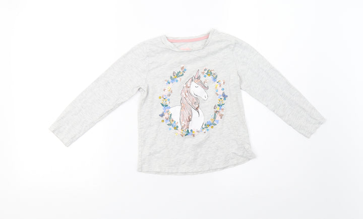 Matalan Girls Grey   Pullover Sweatshirt Size 6 Years