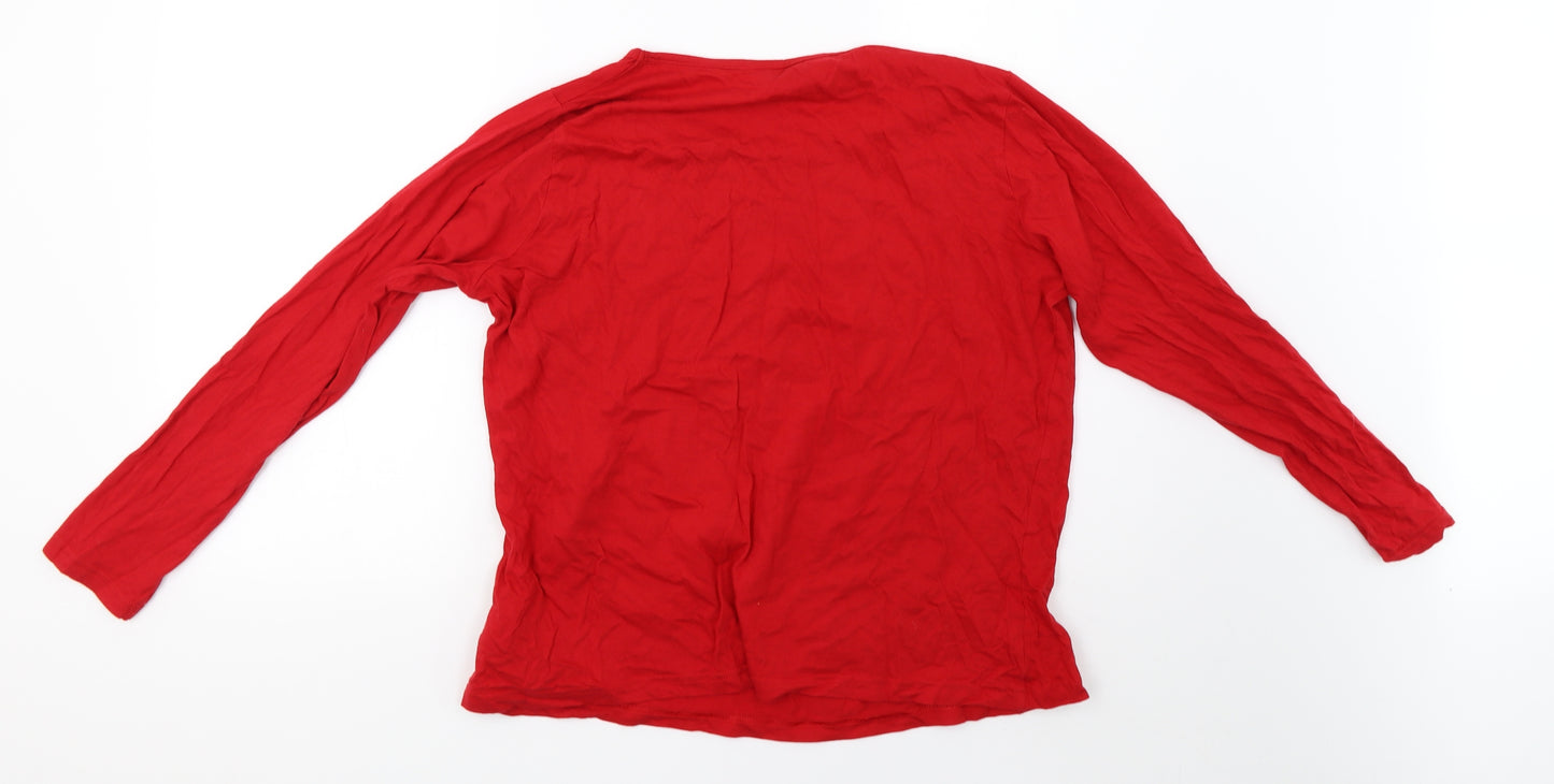 Avon Womens Red   Pullover Sweatshirt Size 14  - christmas