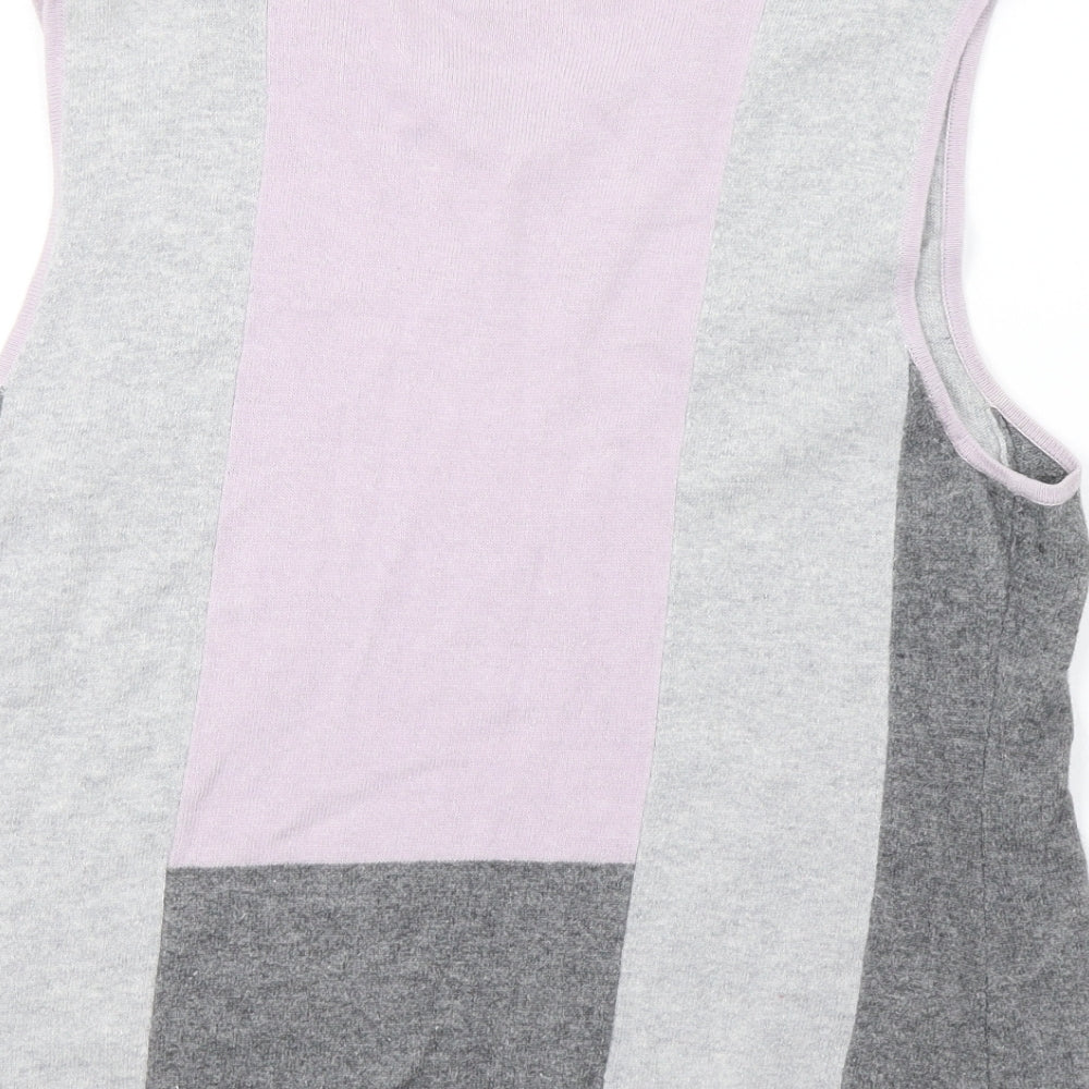 toisie Womens Green Striped Knit Pullover Sweatshirt Size 16