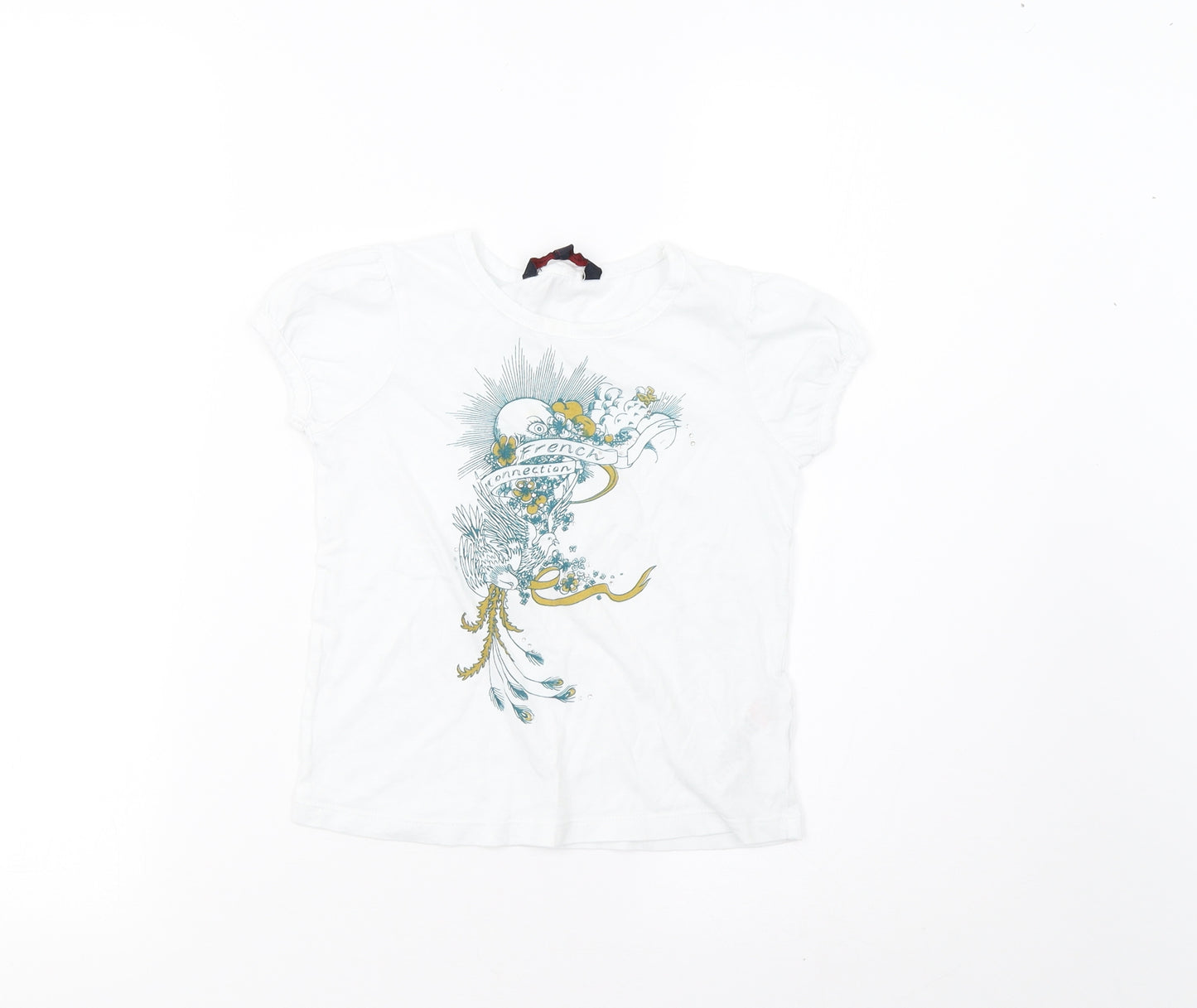 French Connection Girls White   Basic T-Shirt Size 6 Years