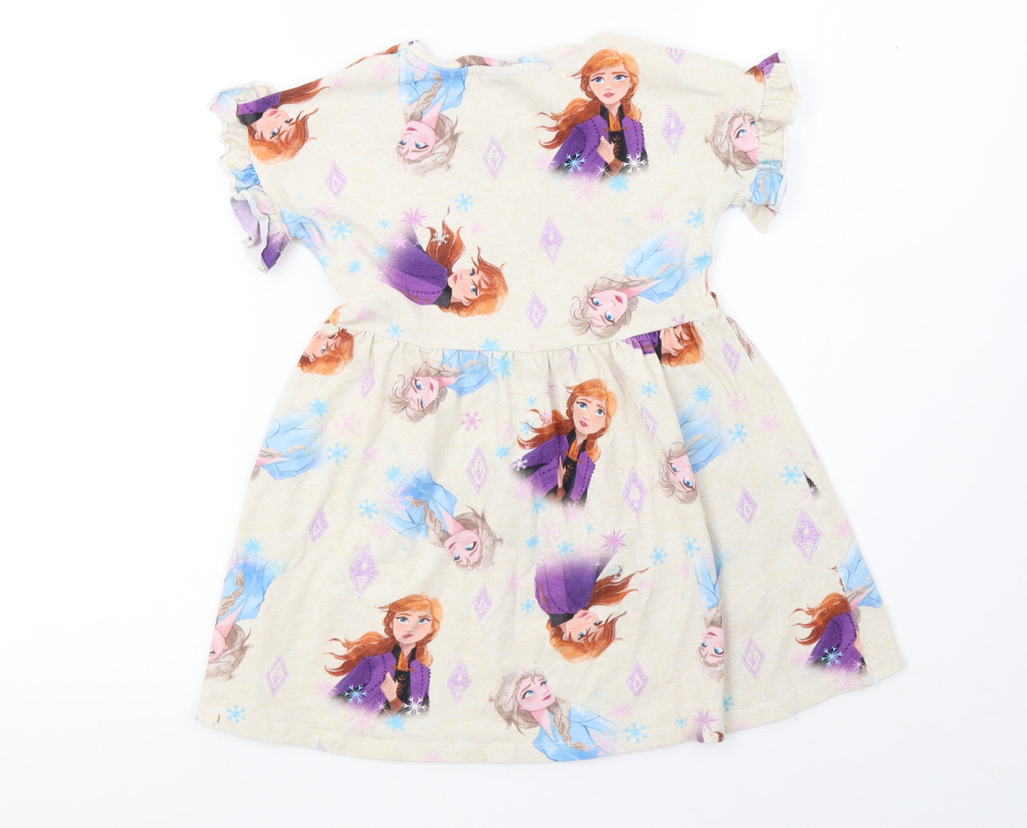 Matalan Girls Beige Polka Dot  Basic T-Shirt Size 5 Years