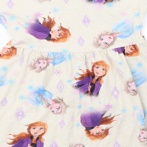 Matalan Girls Beige Polka Dot  Basic T-Shirt Size 5 Years