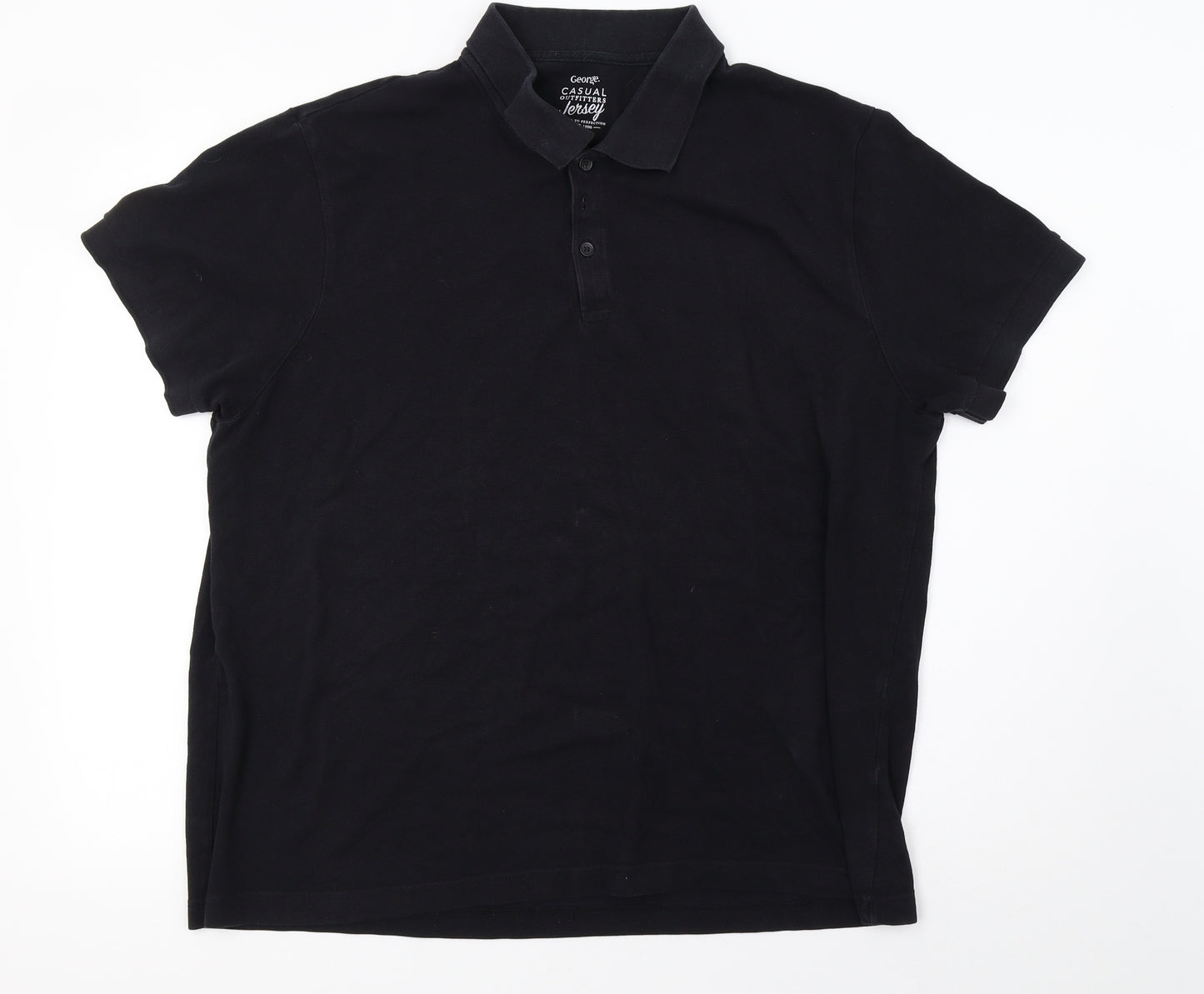 George Mens Black    Polo Size 2XL  - 48 pit to pit