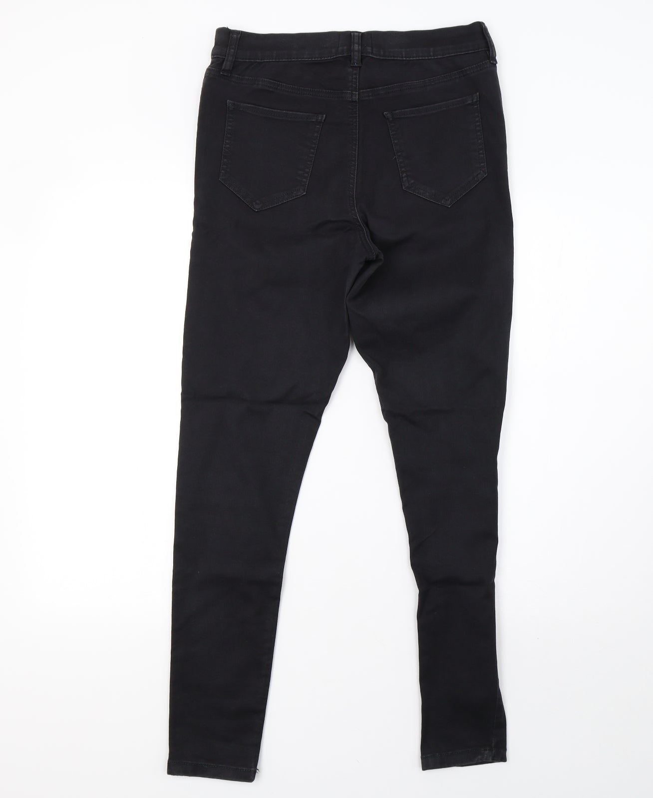 F&F Womens Black  Denim Jegging Trousers Size 12 L31 in