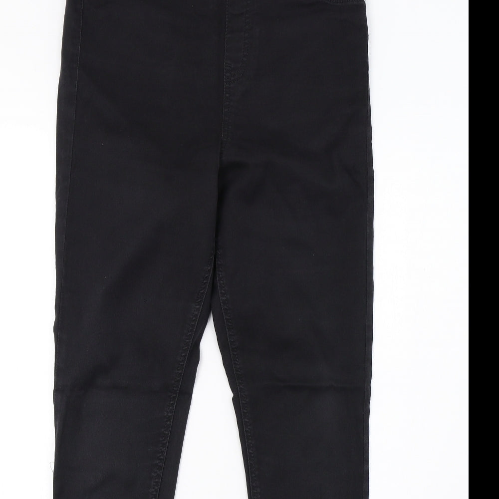 F&F Womens Black  Denim Jegging Trousers Size 12 L31 in