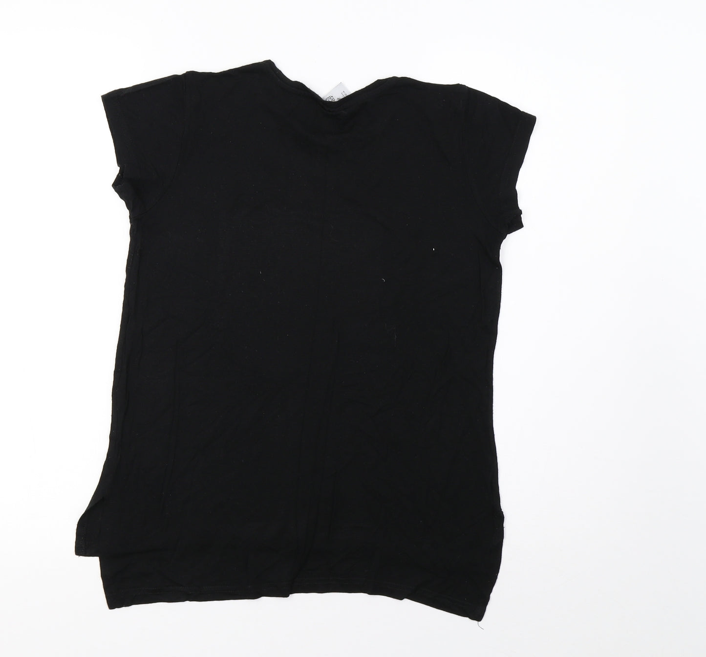 Preworn Girls Black   Basic T-Shirt Size 11-12 Years