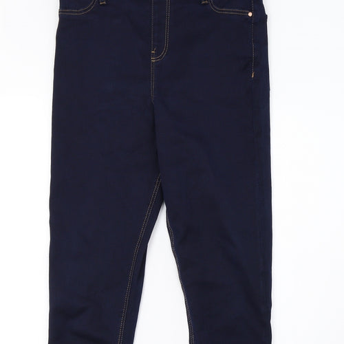 F&F Womens Blue  Denim Jegging Trousers Size 14 L32 in