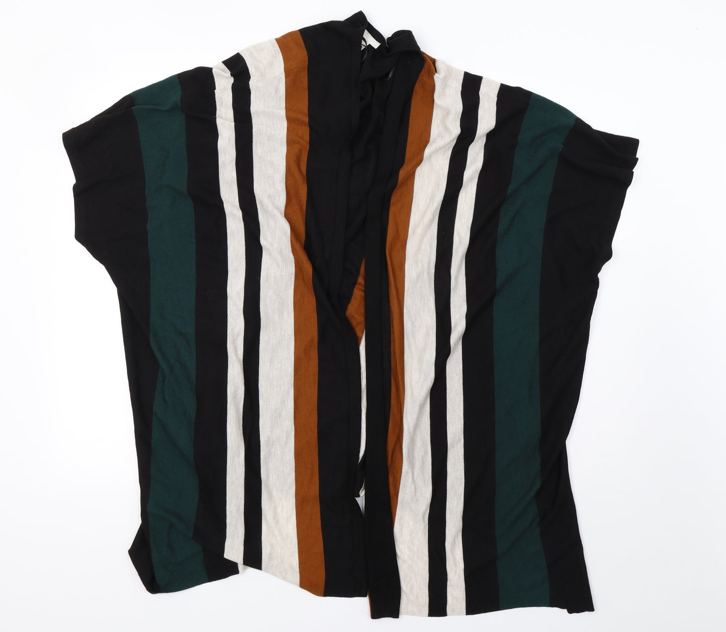 H&M Womens Black Striped Knit Cardigan Jumper Size M