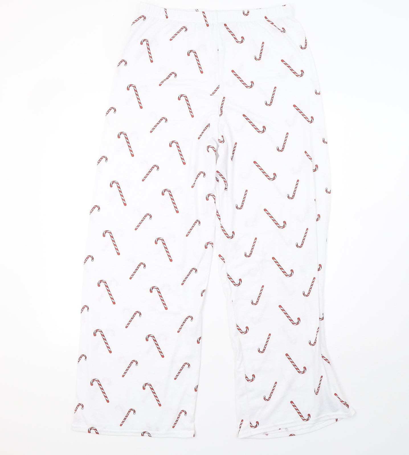 PRETTYLITTLETHING Womens White Polka Dot   Pyjama Pants Size M