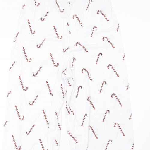 PRETTYLITTLETHING Womens White Polka Dot   Pyjama Pants Size M