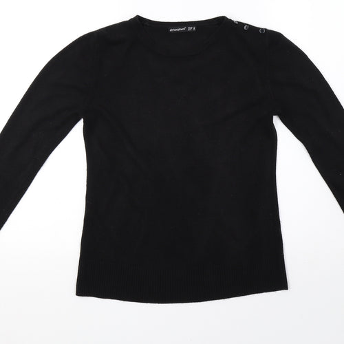 Primark Womens Black  Knit Pullover Sweatshirt Size 12