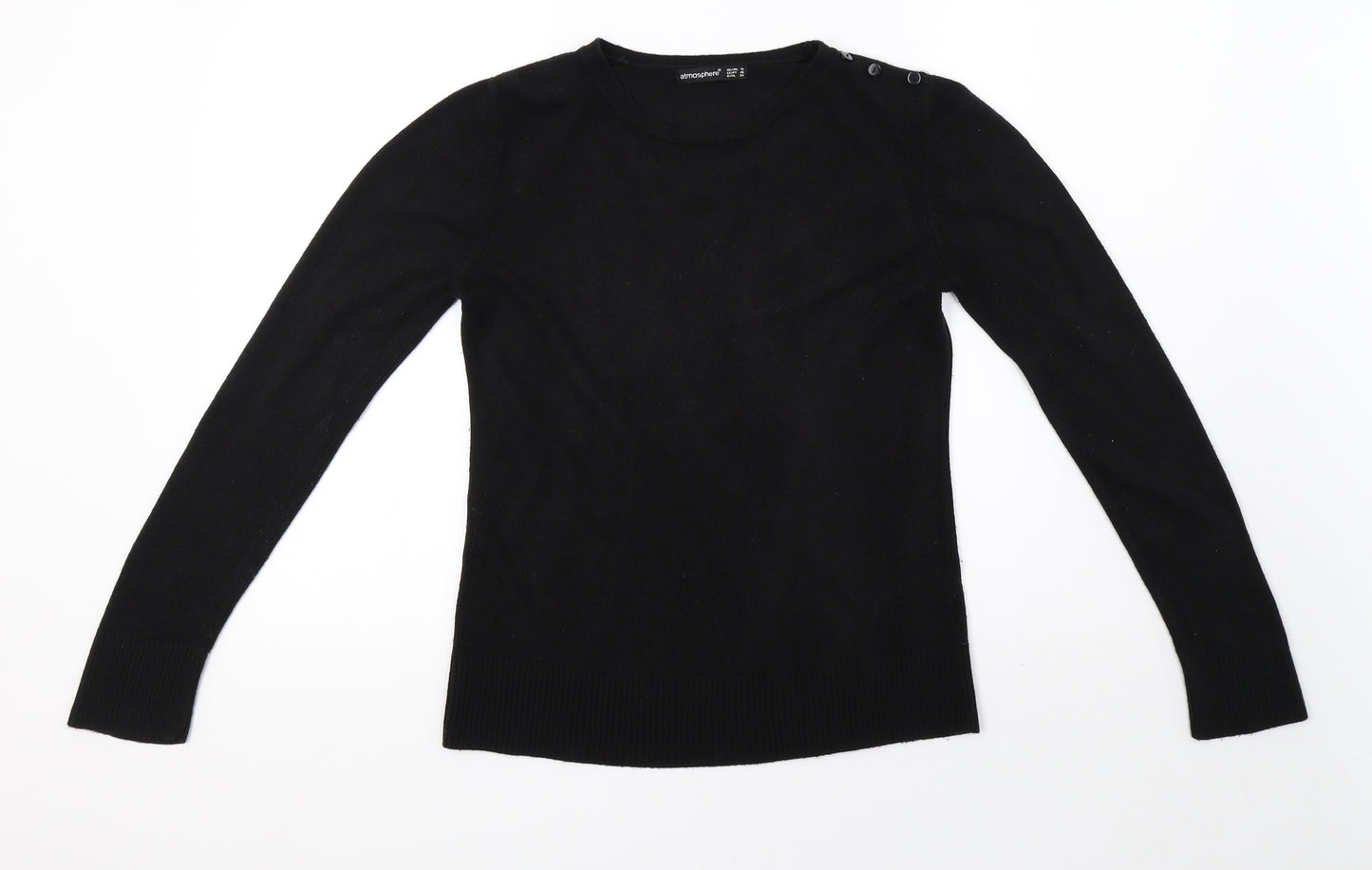 Primark Womens Black  Knit Pullover Sweatshirt Size 12