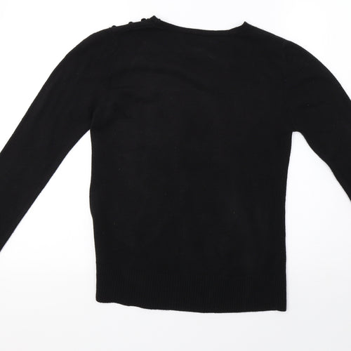Primark Womens Black  Knit Pullover Sweatshirt Size 12
