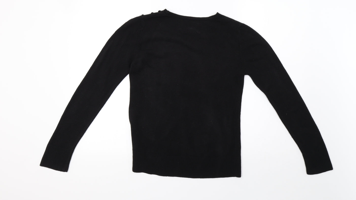 Primark Womens Black  Knit Pullover Sweatshirt Size 12