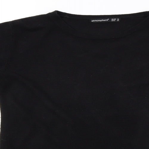 Primark Womens Black  Knit Pullover Sweatshirt Size 12