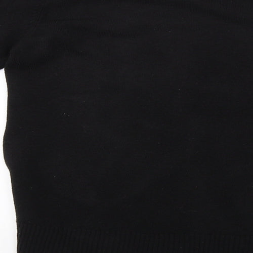 Primark Womens Black  Knit Pullover Sweatshirt Size 12