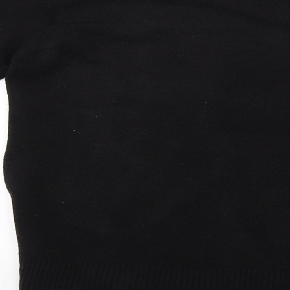 Primark Womens Black  Knit Pullover Sweatshirt Size 12