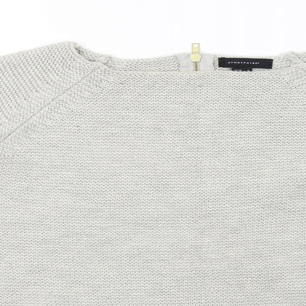 Primark Womens Beige  Knit Pullover Sweatshirt Size 10