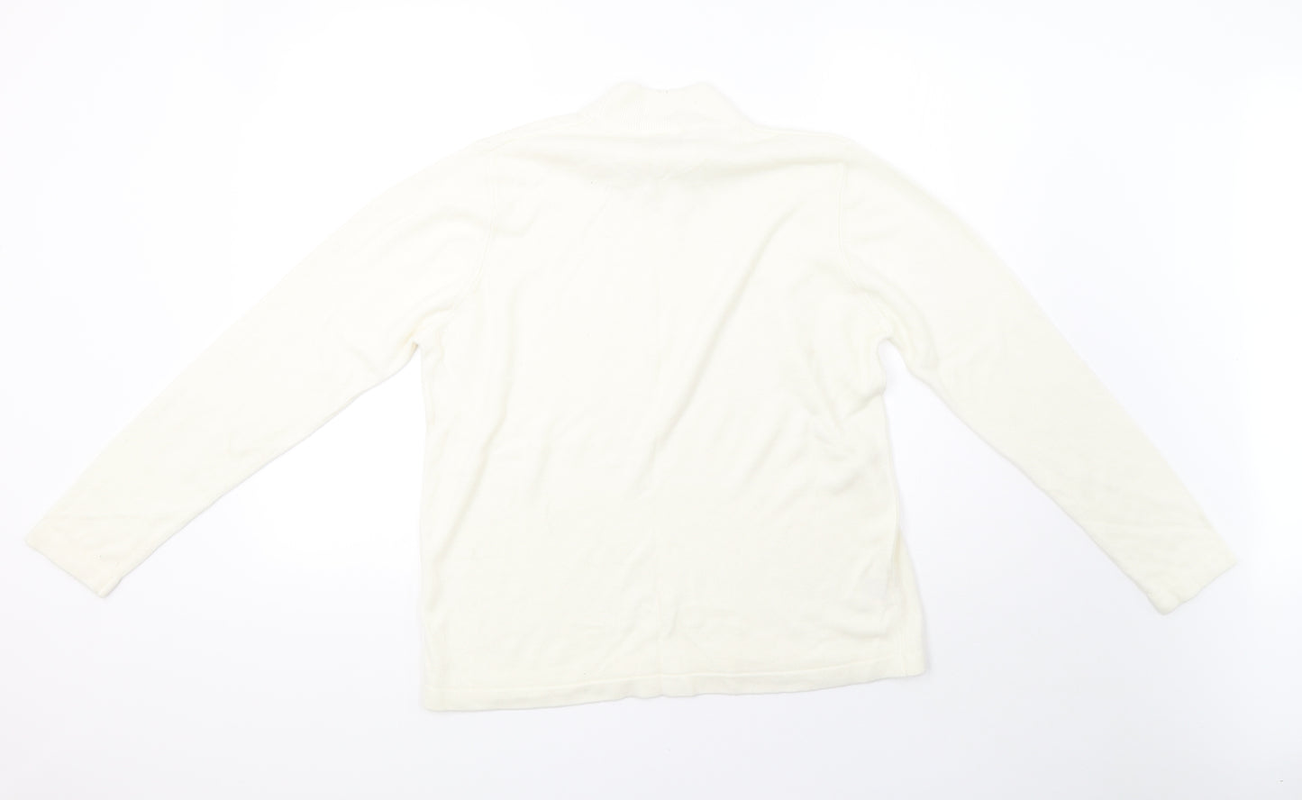 Isabelle Rose Collection Womens White  Knit Pullover Sweatshirt Size 18