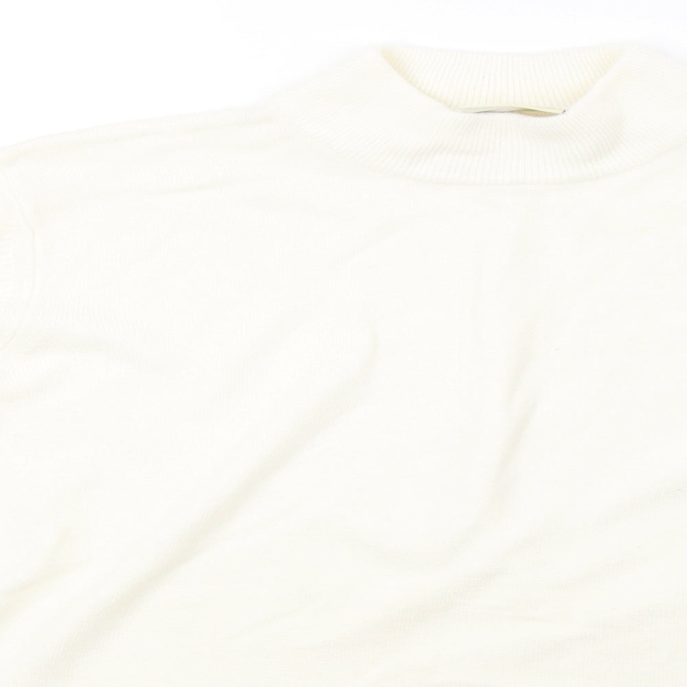 Isabelle Rose Collection Womens White  Knit Pullover Sweatshirt Size 18