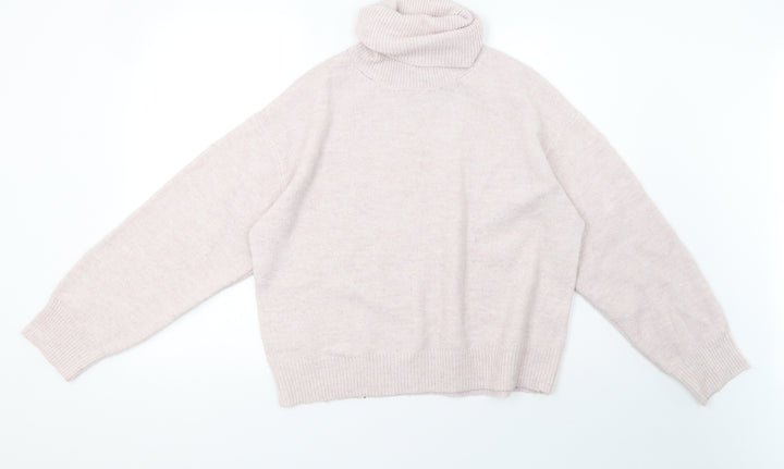 New Look Womens Pink  Knit Pullover Sweatshirt Size M