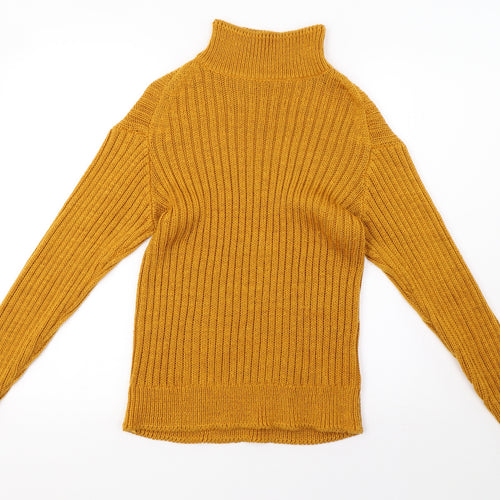 pep&co Womens Yellow  Knit Pullover Sweatshirt Size 10