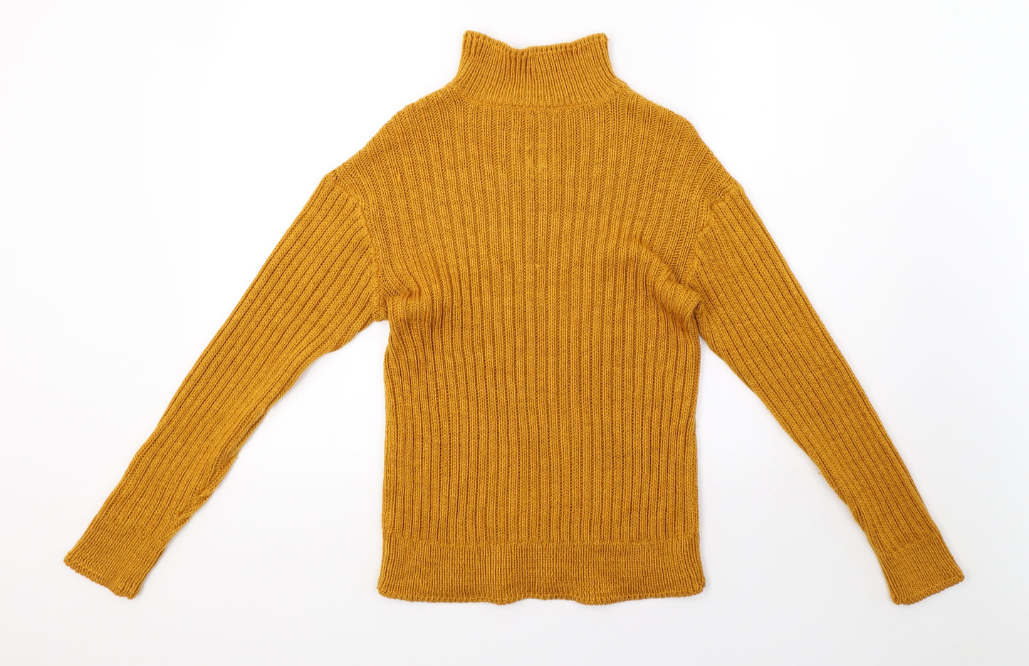 pep&co Womens Yellow  Knit Pullover Sweatshirt Size 10