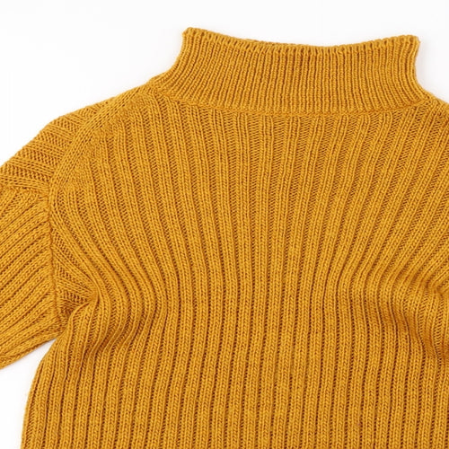 pep&co Womens Yellow  Knit Pullover Sweatshirt Size 10