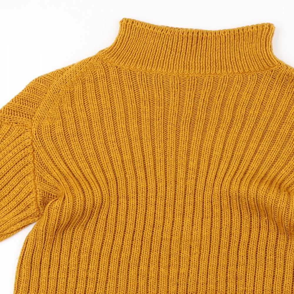 pep&co Womens Yellow  Knit Pullover Sweatshirt Size 10