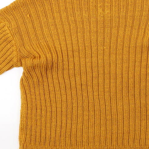 pep&co Womens Yellow  Knit Pullover Sweatshirt Size 10