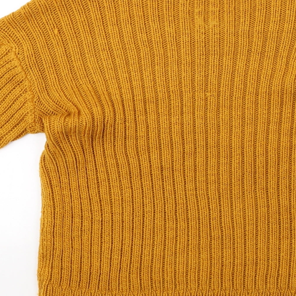 pep&co Womens Yellow  Knit Pullover Sweatshirt Size 10