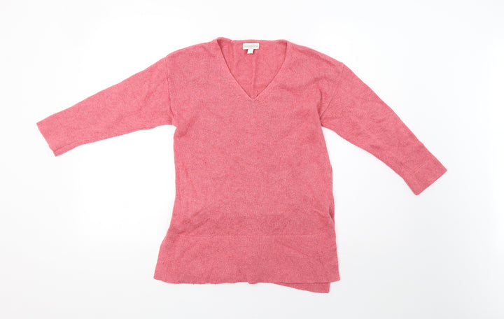 Monsoon Womens Pink Knit Pullover Sweatshirt Size S