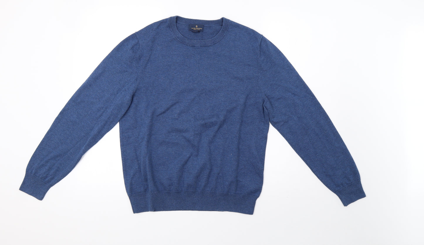 Brooks Brothers Mens Blue  Knit Pullover Sweatshirt Size S