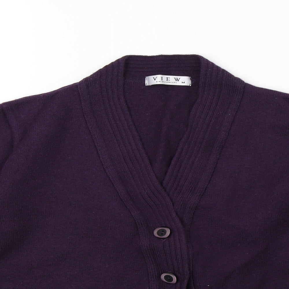 view Womens Purple  Knit Cardigan Jumper Size M