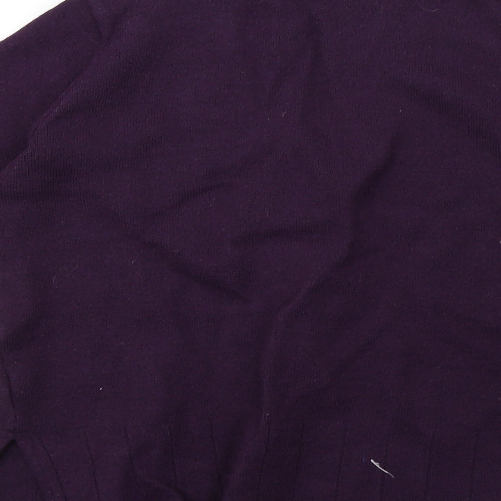 view Womens Purple  Knit Cardigan Jumper Size M