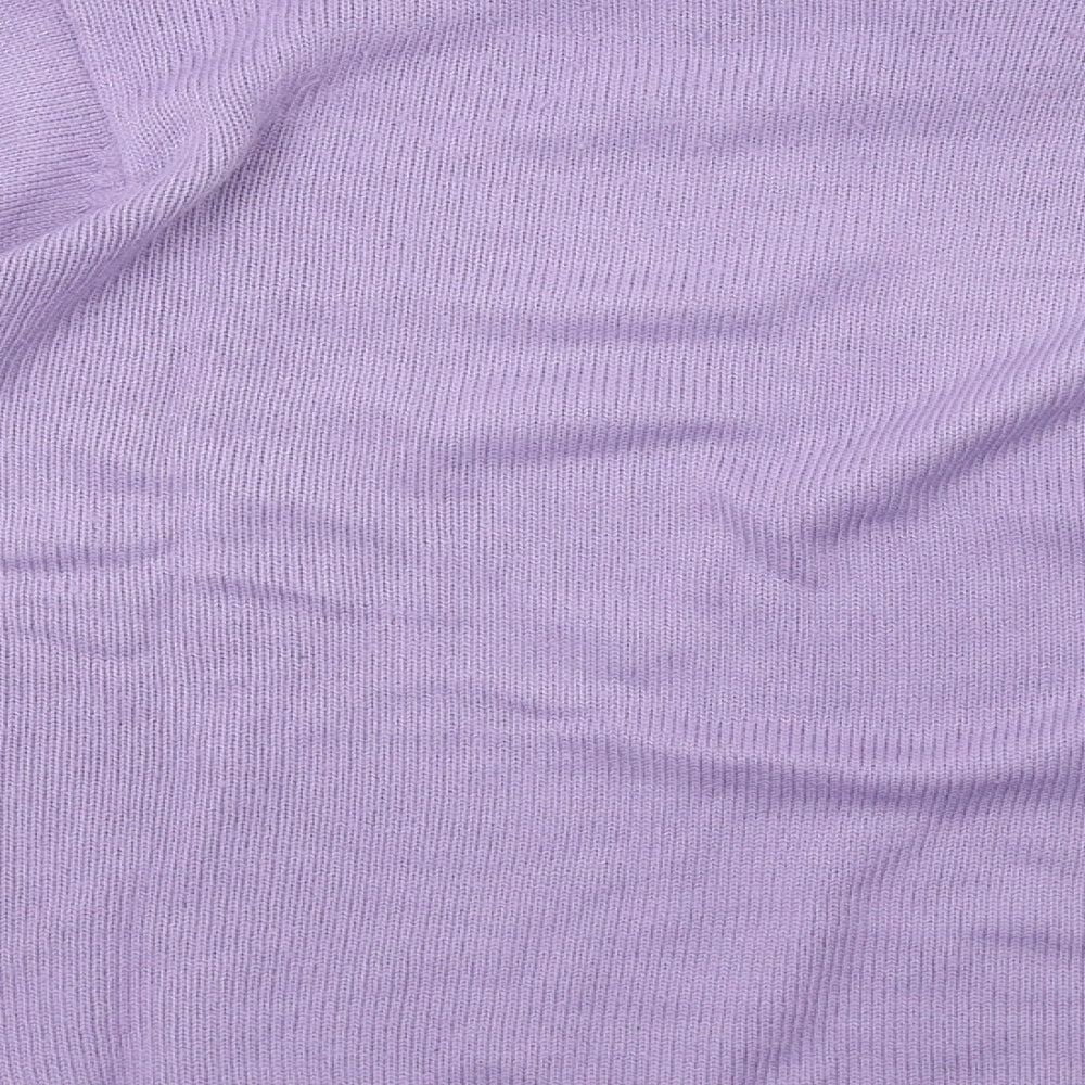 charmance Womens Purple  Knit Pullover Sweatshirt Size 16