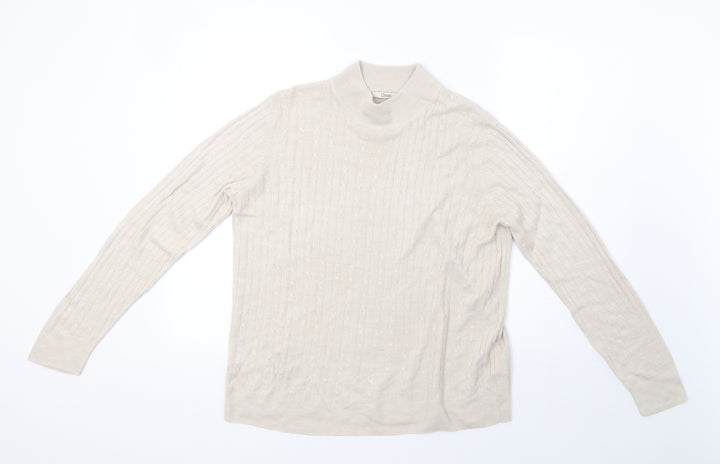 Marks and Spencer Womens Beige  Knit Pullover Sweatshirt Size 14