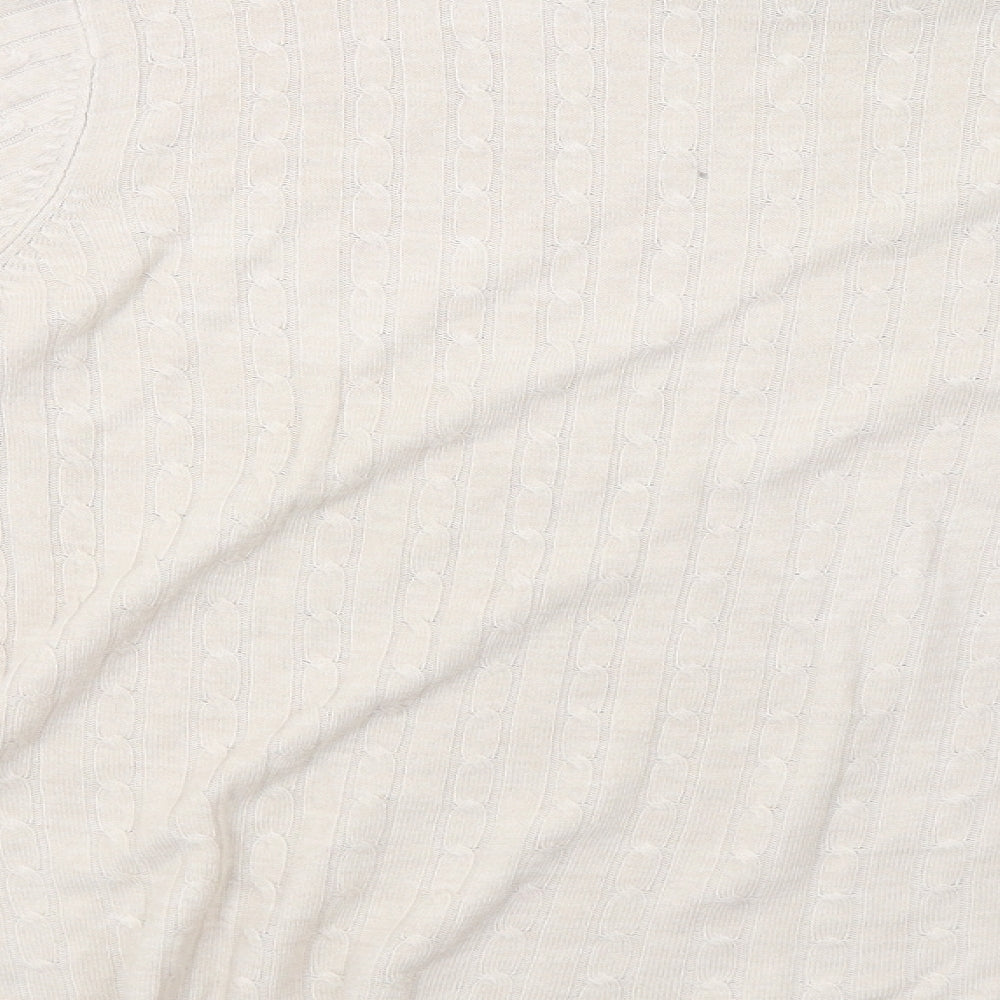 Marks and Spencer Womens Beige  Knit Pullover Sweatshirt Size 14