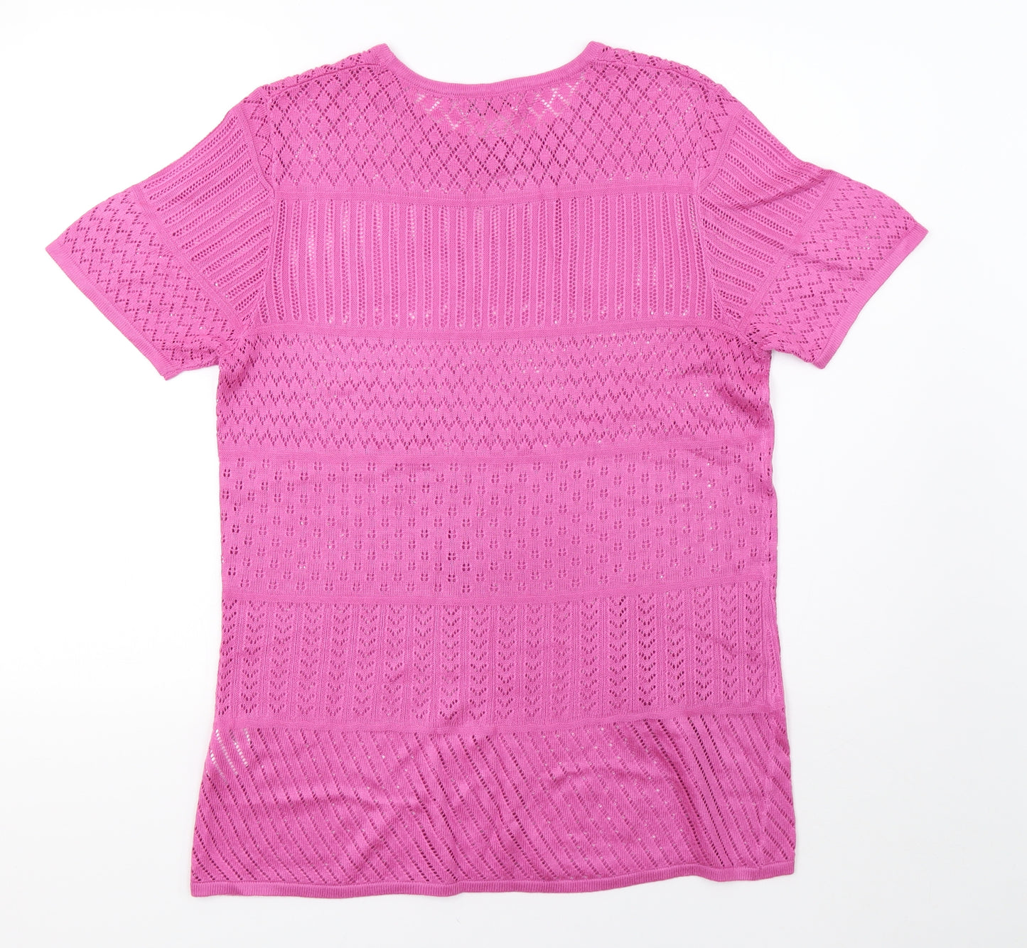 Damart Womens Purple  Knit Basic T-Shirt Size 16