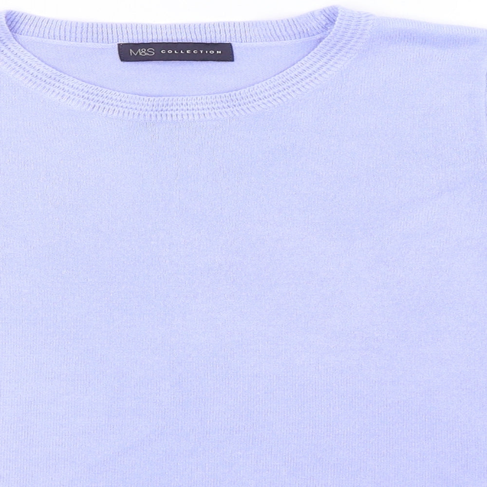 Marks and Spencer Womens Purple  Knit Basic T-Shirt Size 10