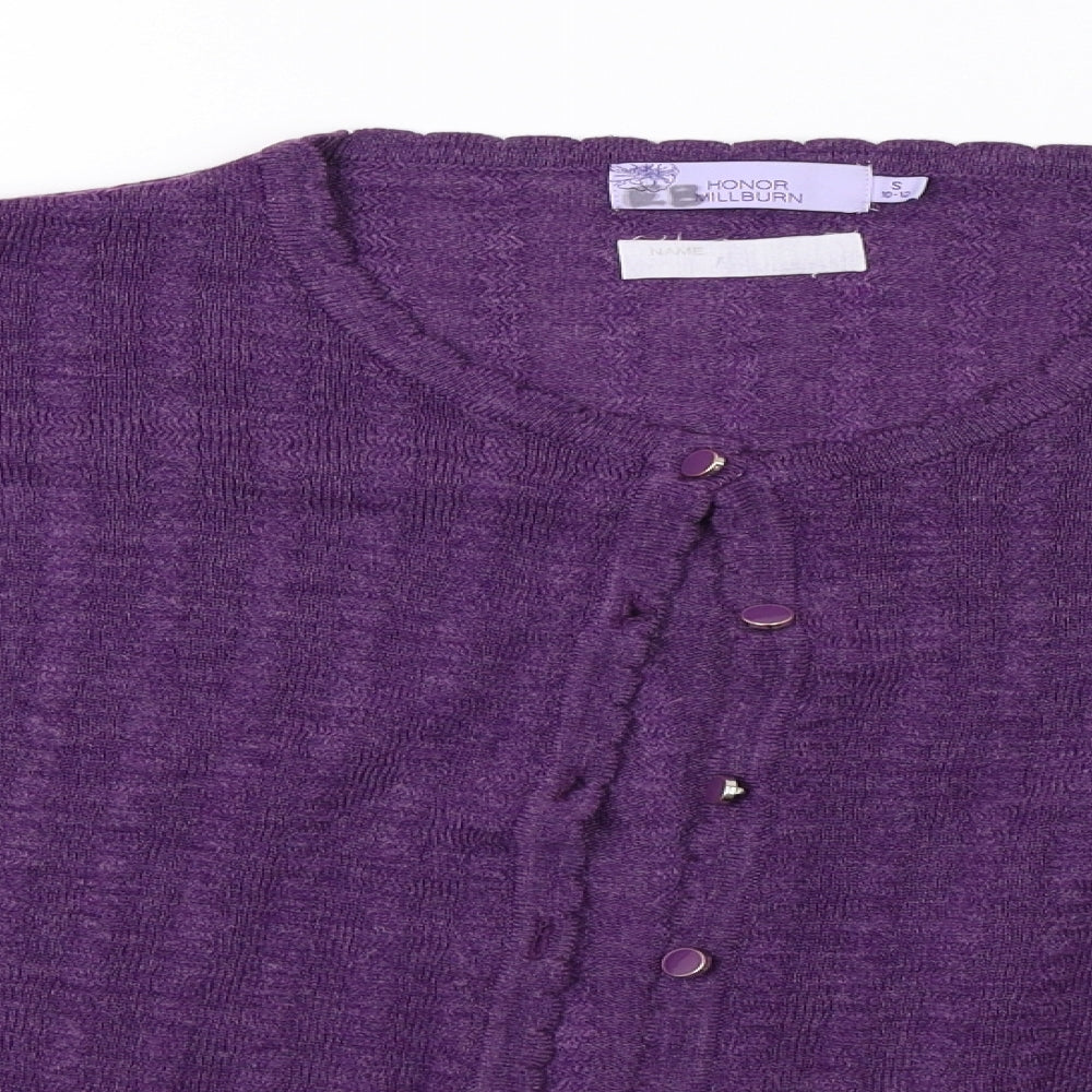 EWM Womens Purple  Knit Cardigan Jumper Size 12