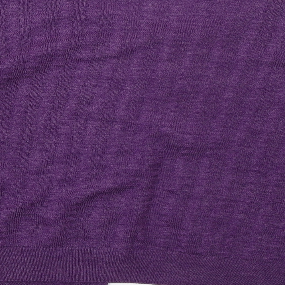 EWM Womens Purple  Knit Cardigan Jumper Size 12