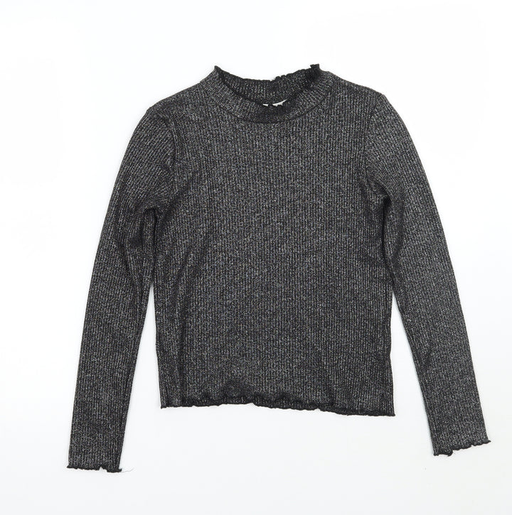 H&M Girls Black Pullover Jumper Size 12 Years