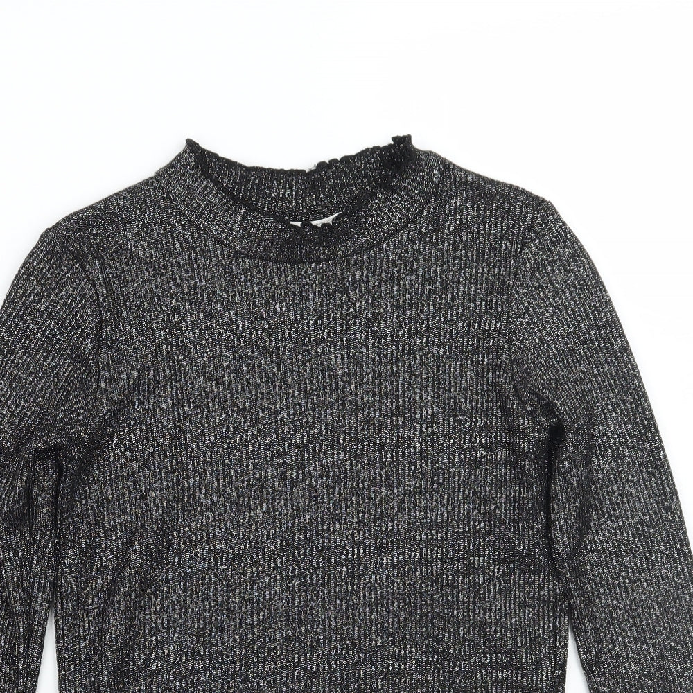 H&M Girls Black   Pullover Jumper Size 12 Years