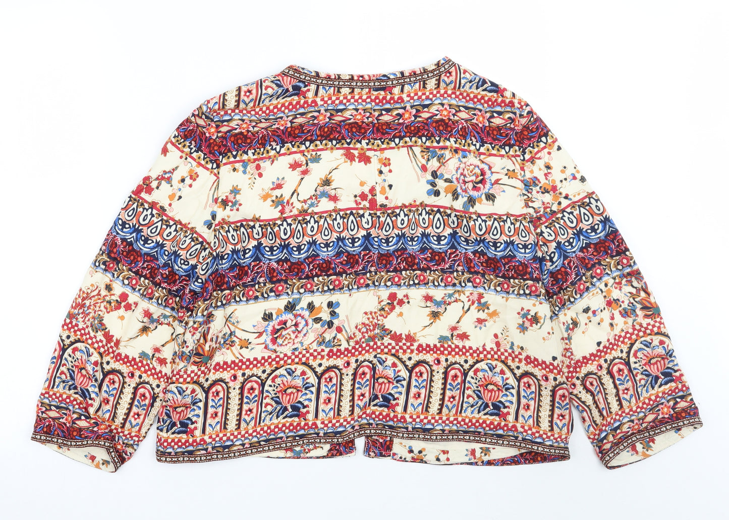 Marks and Spencer Womens Beige Floral  Jacket Blazer Size 14